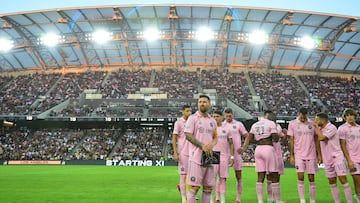 Sep 3, 2023; Los Angeles, California, USA; Inter Miami forward Lionel Messi (10) before playing against Los Angeles FC at BMO Stadium. Mandatory Credit: Gary A. Vasquez-USA TODAY Sports